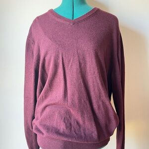 St. John's Bay V-Neck Sweater - Deep Burgundy
